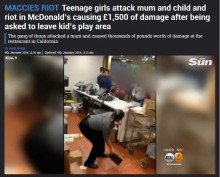 【海外発！Breaking News】マクドナルド店内で10代少女ら乱闘騒ぎ　子供用プレイエリアから退場促され逆上（米）