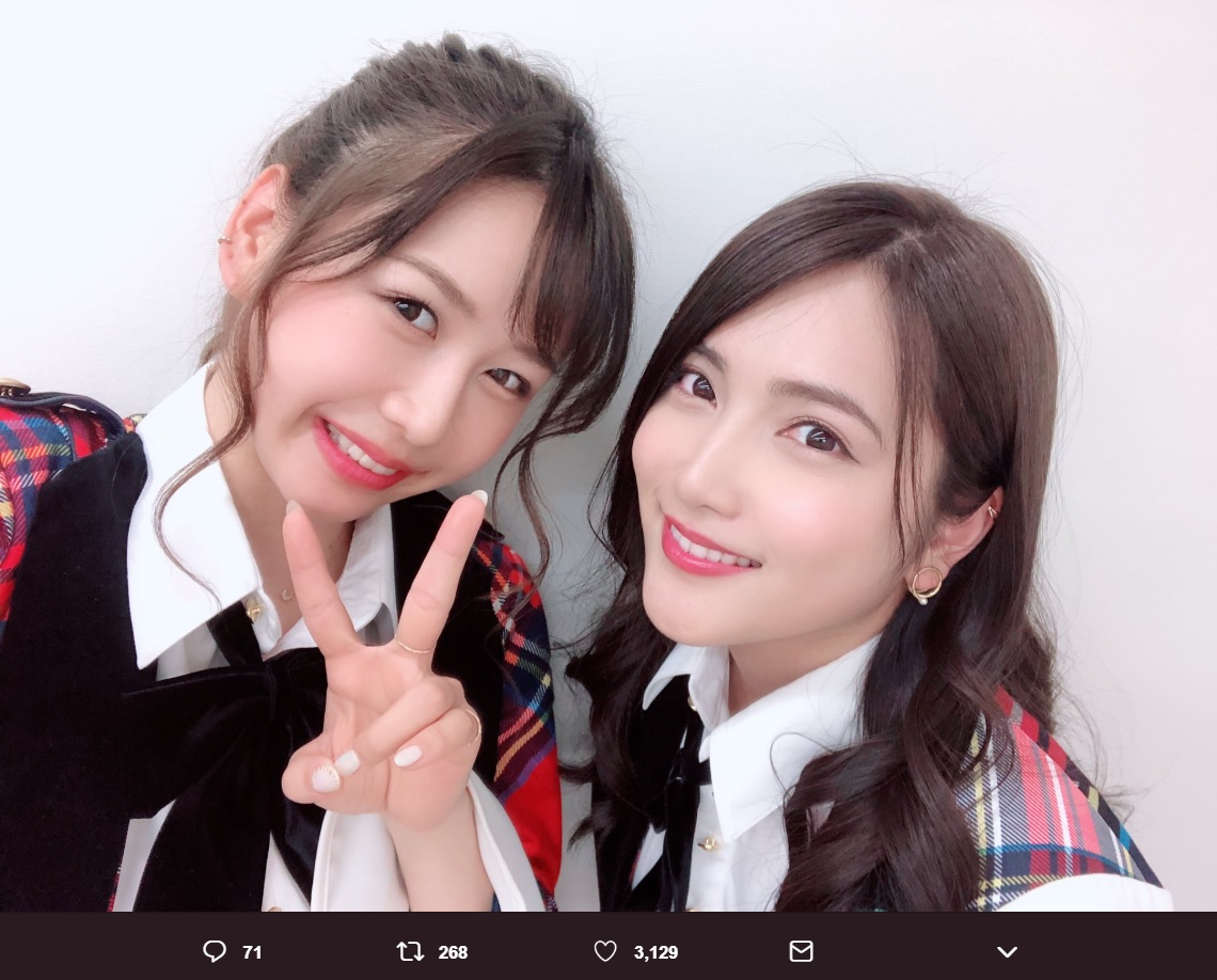 大家志津香と入山杏奈（画像は『大家志津香（しーちゃん）　2019年1月25日付Twitter「大スターにあいました!!!!」』のスクリーンショット）