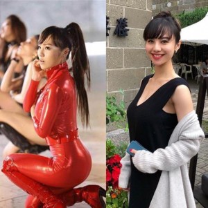 【エンタがビタミン♪】谷村奈南“峰不二子”ばりのレザースーツ姿　「＃10YearChallenge」ショットに反響