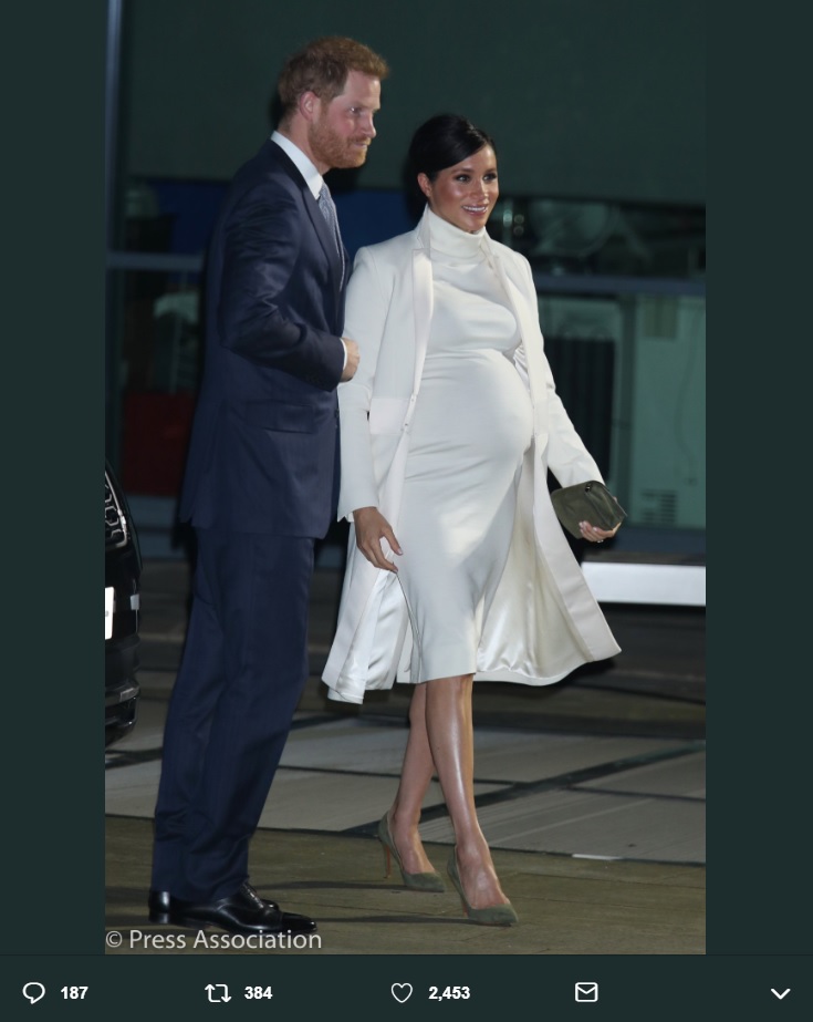 ヘンリー王子の妻メーガン妃がニューヨークへ（画像は『Kensington Palace　2019年2月12日付Twitter「The Duke and Duchess of Sussex are attending tonight’s gala performance of ＃TheWiderEarth in support of The ＠QueensComTrust」』のスクリーンショット）