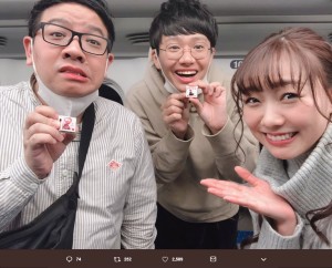 【エンタがビタミン♪】須田亜香里、お笑いコンビ・ミキと新幹線でバッタリ　「バレンタインチョコ」にまさかのお返し