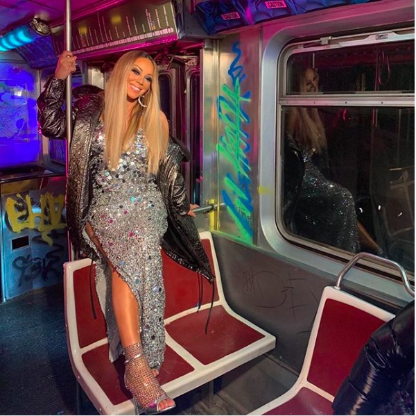 『A No No』MVが好評のマライア（画像は『Mariah Carey　2019年3月8日付Instagram「Tune into ＠goodmorningamerica tomorrow for an exclusive first look at my music video for A No No!!」』のスクリーンショット）