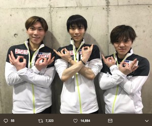 【エンタがビタミン♪】羽生結弦、まさかの“埼玉ポーズ”にファン「腕の筋肉まで美しい」