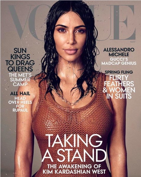 米版『VOGUE』5月号の表紙を飾ったキム・カーダシアン（画像は『Kim Kardashian West　2019年4月11日付Instagram「I’ve dreamed of this moment for so long, many said it would never come.」』のスクリーンショット）