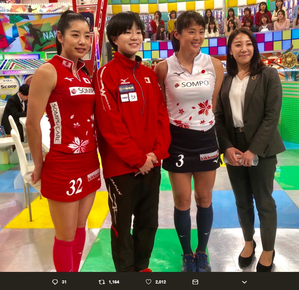 『中居正広のスポーツ！』に出演した美女アスリートたち（画像は『中居正広のスポーツ！号外スクープ狙います！　2019年2月25日付Twitter「今夜8時30分からは…まだあまり知られていないけど、今後大注目の競技の方々が集合！」』のスクリーンショット）