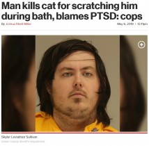 【海外発！Breaking News】飼い猫を溺死させた男　「PTSDだから」と嘘の言い訳（米）