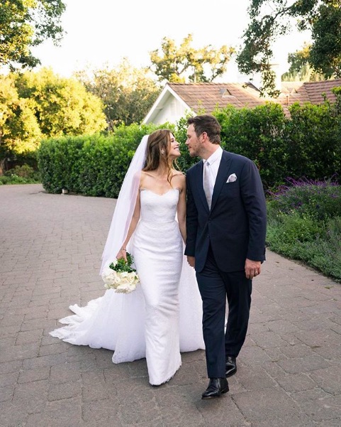 結婚報告したキャサリンさん＆クリス・プラット（画像は『chris pratt　2019年6月9日付Instagram「Yesterday was the best day of our lives!」』のスクリーンショット）