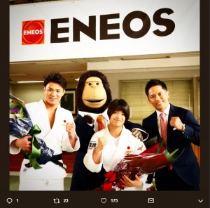 【エンタがビタミン♪】野村忠宏、阿部一二三＆阿部詩もびっくり　エネゴリくんを倒す吉田羊の背負い投げに「一本！」