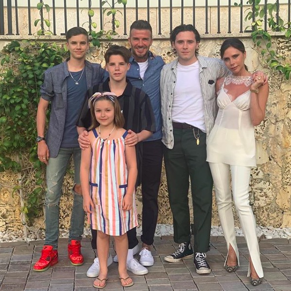 ベッカム家6人が勢ぞろい（画像は『David Beckham　2019年6月2日付Instagram「Thank you Miami what a beautiful week , creating special memories ＆ so excited ＠intermiamicf」』のスクリーンショット）