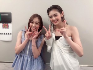 【エンタがビタミン♪】須田亜香里×アンジェラ芽衣　『サンジャポ』コラボショットに「ダブル可愛い」の声