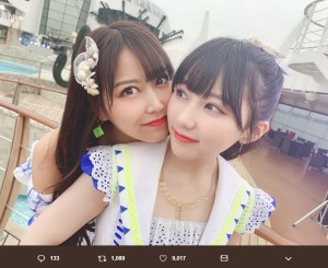 【エンタがビタミン♪】HKT48田中美久×NMB48白間美瑠　久々の“みるみく”ショットにファン「これを見たかった！」