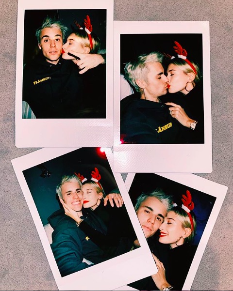 クリスマスはカナダで過ごしたジャスティン＆ヘイリー（画像は『Hailey Baldwin Bieber　2019年12月25日付Instagram「Merry Christmas from me and mine to you and yours」』のスクリーンショット）