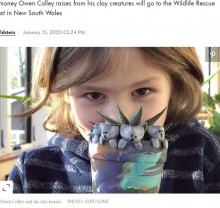 【海外発！Breaking News】豪森林火災に心を痛めた6歳児、粘土のコアラで1900万円超の寄付を集める（米）＜動画あり＞