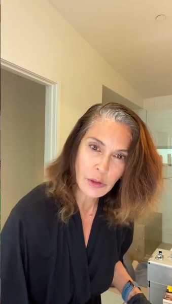 セルフ白髪染め歴はかれこれ数十年！（画像は『Teri Hatcher　2020年3月24日付Instagram「Get rid of your gray」』のスクリーンショット）