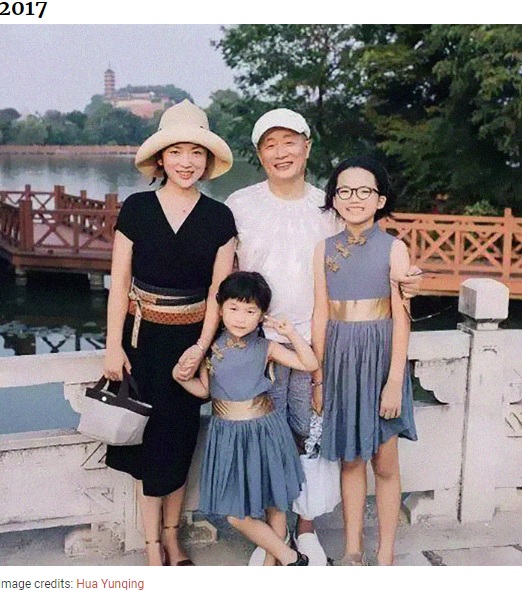 華華さんの長女は9歳、次女は5歳に（画像は『Bored Panda　2020年8月20日付「This Dad And Daughter Have Been Taking Yearly Pics At The Same Spot For 40 Years, And The Pics Show How Time Flies」（Image credits: Hua Yunqing）』のスクリーンショット）