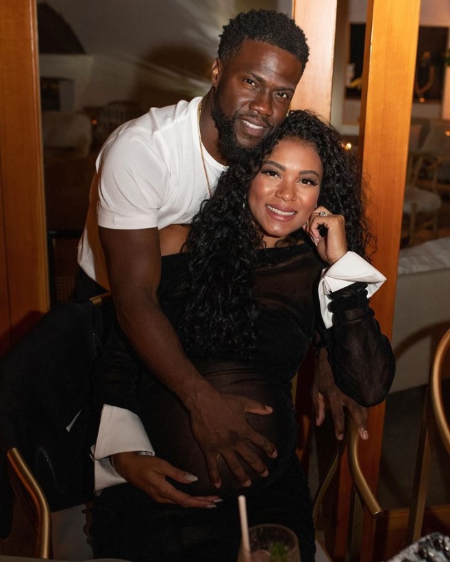 第2子の女児が誕生したケヴィン・ハート夫妻（画像は『Kevin Hart　2020年8月18日付Instagram「Happy B Day ＠enikohart」』のスクリーンショット）