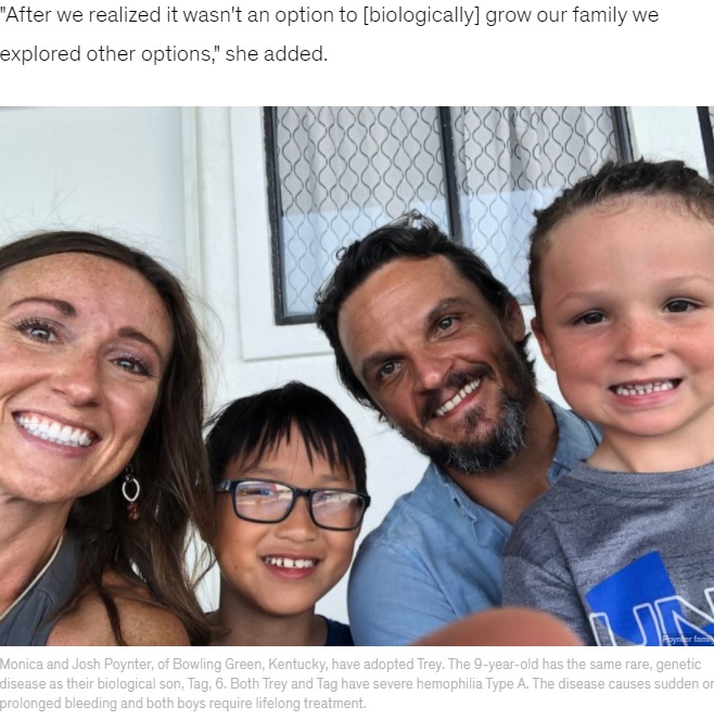 同じ病気の男児2人を育てる夫婦（（画像は『Good Morning America　2020年12月16日付「Couple adopts boy with same rare disease as their biological son」』のスクリーンショット）