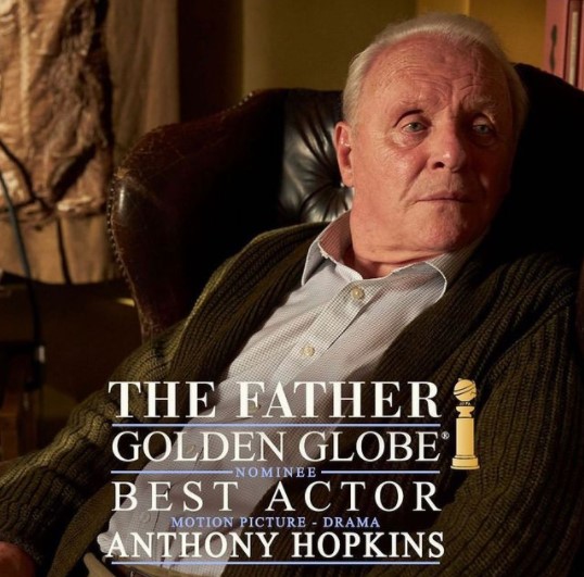 映画『ファーザー』で認知症の老人を演じたアンソニー（画像は『Anthony Hopkins　2021年2月3日付Instagram「Thank you Hollywood Foreign Press Association for the ＠goldenglobes nomination.」』のスクリーンショット）