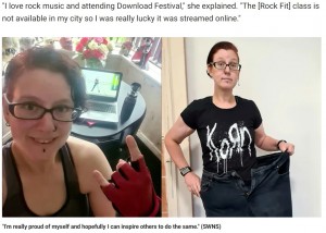 「減量できた自分を本当に誇りに思う」とスーさん（画像は『Fox News　2021年4月13日付「Woman loses 118 pounds with online rock dance class during pandemic」（SWNS）』のスクリーンショット）