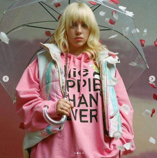 ファン待望の新曲『Lost Cause』MVを公開したビリー（画像は『BILLIE EILISH　2021年5月18日付Instagram「HAPPIER THAN EVER MERCH」』のスクリーンショット）