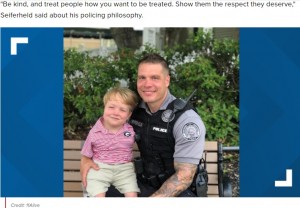 【海外発！Breaking News】「人々の手助けをしたい」両腕がない6歳男児、警察官のパートナーに（米）＜動画あり＞