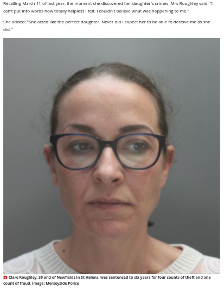 家族から大金を騙し取った女（画像は『Liverpool Echo　2021年10月11日付「Carer stole ￡325k from family including nan to fund gambling addiction」（Image: Merseyside Police）』のスクリーンショット）