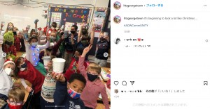 約束通り、クラスのみんなでホットチョコレートを楽しんだ（画像は『Holy Trinity School　2021年12月21日付Instagram「It’s beginning to look a lot like Christmas ...」』のスクリーンショット）