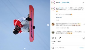 平野歩夢、トリプルコーク1440でオリンピック史上初の偉業（画像は『オリンピック（The Olympic Games）　2022年2月11日付Instagram「＃スノーボード  男子ハーフパイプ決勝で、平野歩夢選手がトリプルコーク1440を決めました」』のスクリーンショット）