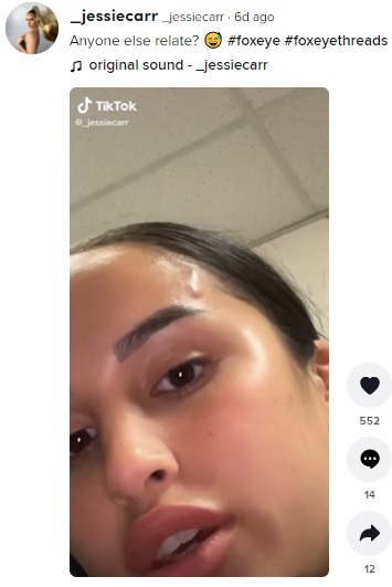 「騙された気分」と語るジェシーさん（画像は『_jessiecarr　2022年3月5日付TikTok「Anyone else relate?」』のスクリーンショット）