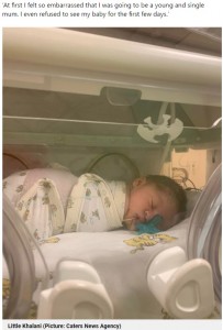 誕生したカラニちゃんはまもなく1歳に（画像は『Metro　2022年3月4日付「Woman taken to hospital with stomach cramps comes home with a surprise baby」（Picture: Caters News Agency）』のスクリーンショット）