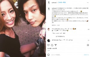 若かりし頃の小森純と今井諒氏（画像は『今井諒　2022年5月13日付Instagram「今井家誕生から11年が経ち、この度また新たな家族が増えることになりました」』のスクリーンショット）