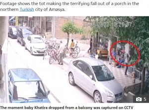 【海外発！Breaking News】バルコニーから転落の1歳児、男性の背中に落下し奇跡的に無事（トルコ）