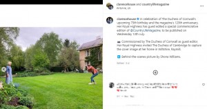 カミラ夫人とキャサリン妃による撮影風景（画像は『Clarence House　2022年7月4日付Instagram「In celebration of The Duchess of Cornwall’s upcoming 75th birthday and the magazine’s 125th anniversary,」』のスクリーンショット）