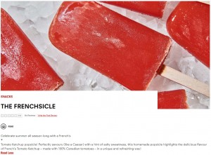 トマトケチャップ味のアイスのレシピ（画像は『Club House　「SNACKS THE FRENCHSICLE」』のスクリーンショット）