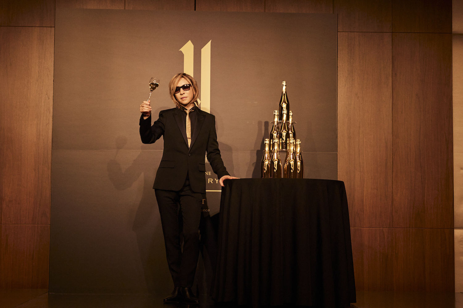 『Y by YOSHIKI×CHAMPAGNE POMMERY』発表記者会見に出席したYOSHIKI