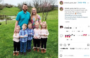 五つ子全員に目を配るのは容易ではない（画像は『Jordan Driskell　2022年4月19日付Instagram「We sure hope everyone had a wonderful Easter with their family!」』のスクリーンショット）