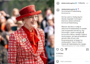 孫達の称号剥奪を発表したマルグレーテ女王（画像は『DET DANSKE KONGEHUS　2022年9月2日付Instagram「Sommertogt til Frederiksberg Kommune」』のスクリーンショット）