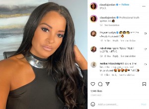 メーガン妃の意見に反論したクラウディア（画像は『Claudia Jordan　2022年10月15日付Instagram「Professional truth spitter.」』のスクリーンショット）