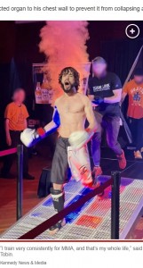 総合格闘技（MMA）の練習に情熱を燃やしていたショーンさん。普通の生活を送るには1か月が必要で、9キロ（20ポンド）以上の物を持ち上げることができず、MMAの練習は先送りし、仕事も休んでいる（画像は『New York Post　2023年8月14日付「I’m an MMA fighter who lost part of my lung ― I did it to myself by vaping」（Kennedy News ＆ Media）』のスクリーンショット）