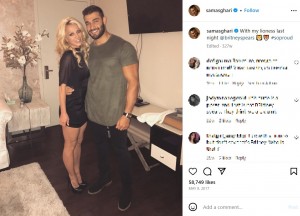 サム・アスガリのInstagramには、今もブリトニー・スピアーズとのツーショットが残されたままだ（画像は『Sam Asghari　2017年5月8日付Instagram「With my lioness last night ＠britneyspears」』のスクリーンショット）