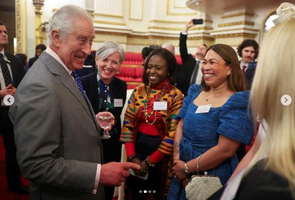 誕生日にはバッキンガム宮殿でレセプションパーティを主催した国王。看護師や助産師らを招き、彼らの仕事を称賛した（画像は『The Royal Family　2023年11月14日付Instagram「This evening The King hosted a reception to celebrate nurses and midwives working in the UK.」』のスクリーンショット）