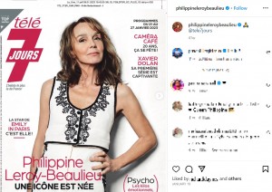 今年1月、仏誌『Télé 7 jours』の表紙を飾ったフィリピーヌ・ルロワ＝ボリュー（画像は『Philippine Leroy Beaulieu　2023年1月19日付Instagram「＠tele7jours」』のスクリーンショット）