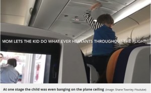 2017年8月、ドイツからアメリカへ飛んだルフトハンザ航空機内で、8時間にわたりけたたましく叫び続けた男児の姿が動画に投稿され、ネット上で様々な意見が飛び交った（画像は『Mirror　2018年2月14日付「Passengers forced to endure ‘demonic’ child’s screams for eight hours after he throws mega tantrum on flight」（Image: Shane Townley /Youtube）』のスクリーンショット）