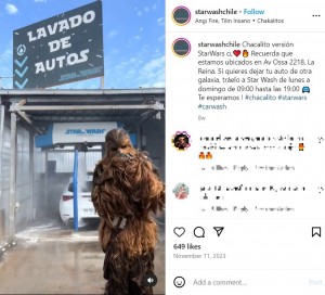 【海外発！Breaking News】スター・ウォーズならぬ“スター・ウォッシュ”の看板を掲げる洗車店　「誤解を生む」と訴訟に発展（チリ）＜動画あり＞