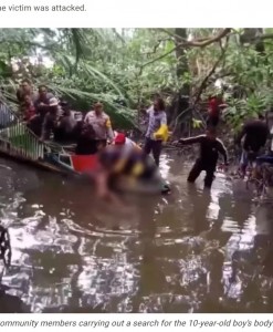 インドネシアのカリマンタン島（ボルネオ島）で今年2月、父親と釣りをしていた男児（10）がワニに襲われて死亡した。襲撃は突然で、父親の目の前で起きたという（『Need To Know　「Boy, 10, killed by crocodile while fishing at river after dad mistook it for tree stump」（Picture: Jam Press）』より）