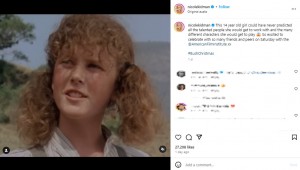 映画『Bush Christmas』でスクリーンデビューしたニコール。撮影当時はわずか14歳だった（『Nicole Kidman　Instagram「This 14 year old girl could have never predicted all the talented people she would get to work with and the many different characters she would get to play」』より）