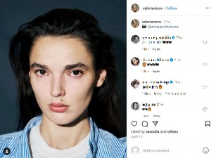 モルドバ共和国出身のモデル兼女優ヴァレリア・ニコフ（30）。身長177センチで、ショーンとの2ショットでは彼よりも若干背が高かった（『Valeria　Instagram「＠anna.prokulevicz」』より）