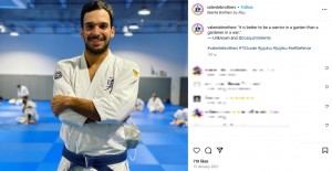 柔術インストラクターのホアキムさん。ジゼルとは、2023年6月から交際開始したという（『VALENTE BROTHERS jiujitsu　Instagram「“It is better to be a warrior in a garden than a gardener in a war.”」』より）